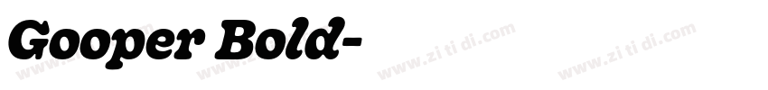 Gooper Bold字体转换